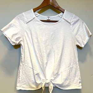 White Old Navy Terry Material Top